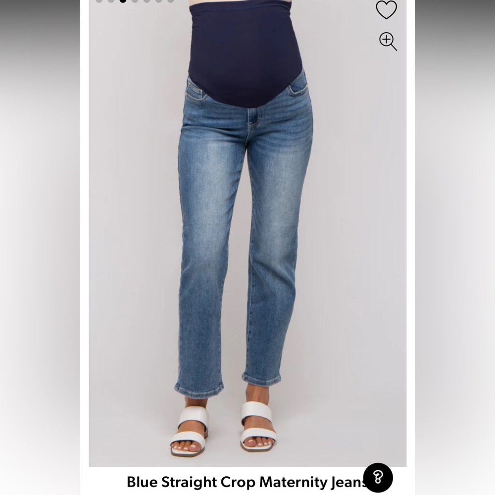 Pink Blush Maternity Jeans Straight Fit Over Bump Panel SUPER CUTE!